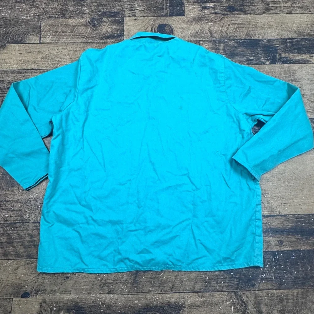 Steiner Industries Teal Work Chore‎ Jacket Snap Front Long Sleeve Size XL